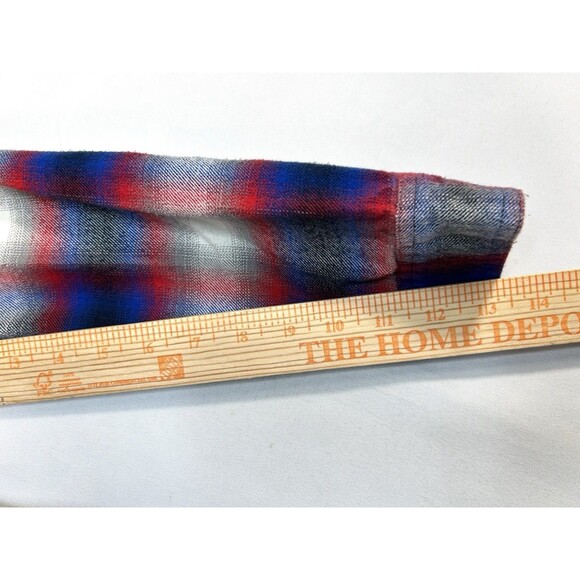 Abercrombie Kids Youth Button Up Flannel Shirt Long Sleeve Red Plaid Size 7/8 - Picture 10 of 10